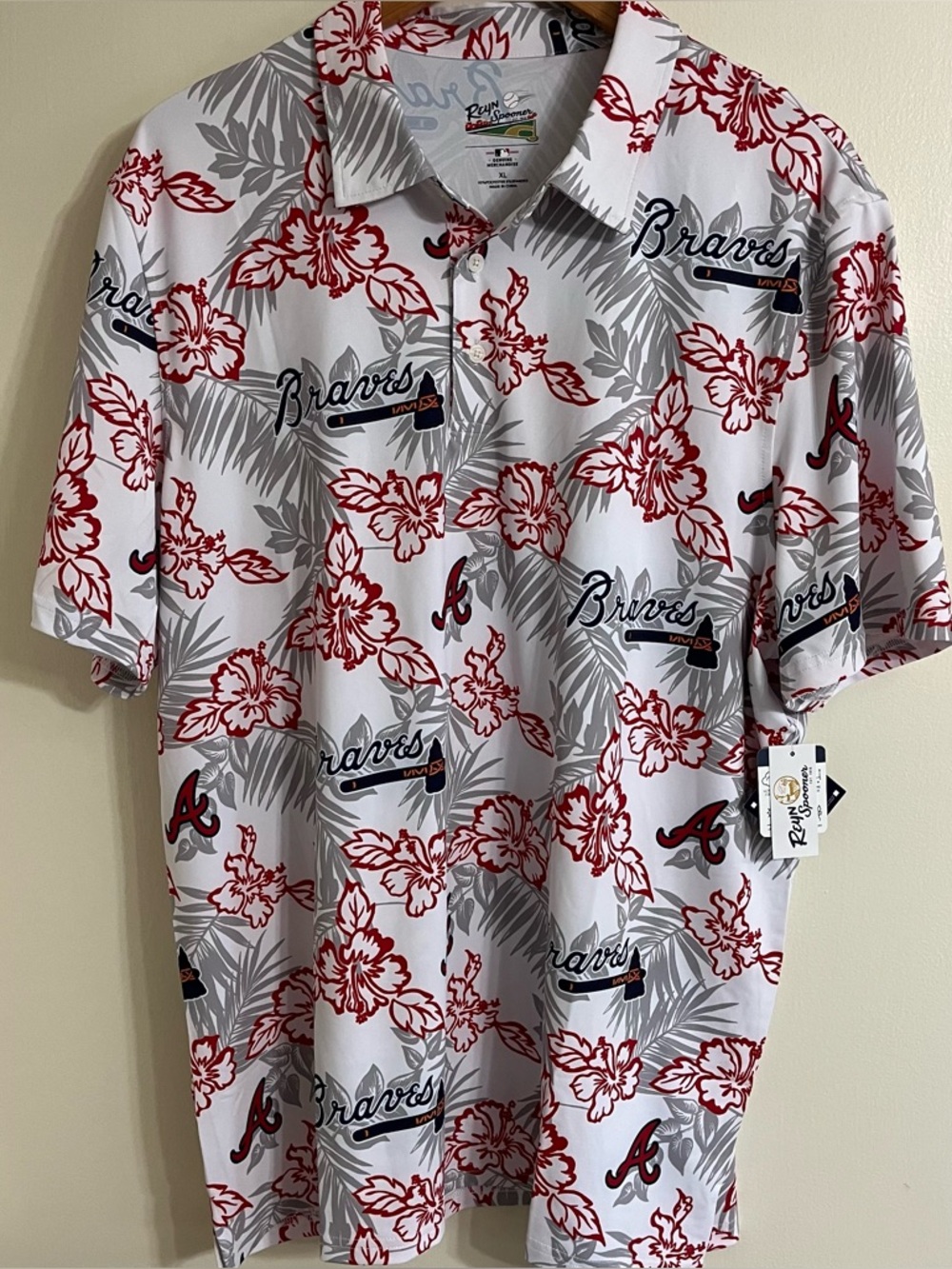 New braves reyn spooner polo shirt men’s xl